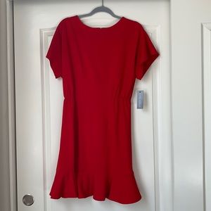 Donna Morgan Raffle Mini Dress, Size 8, Red